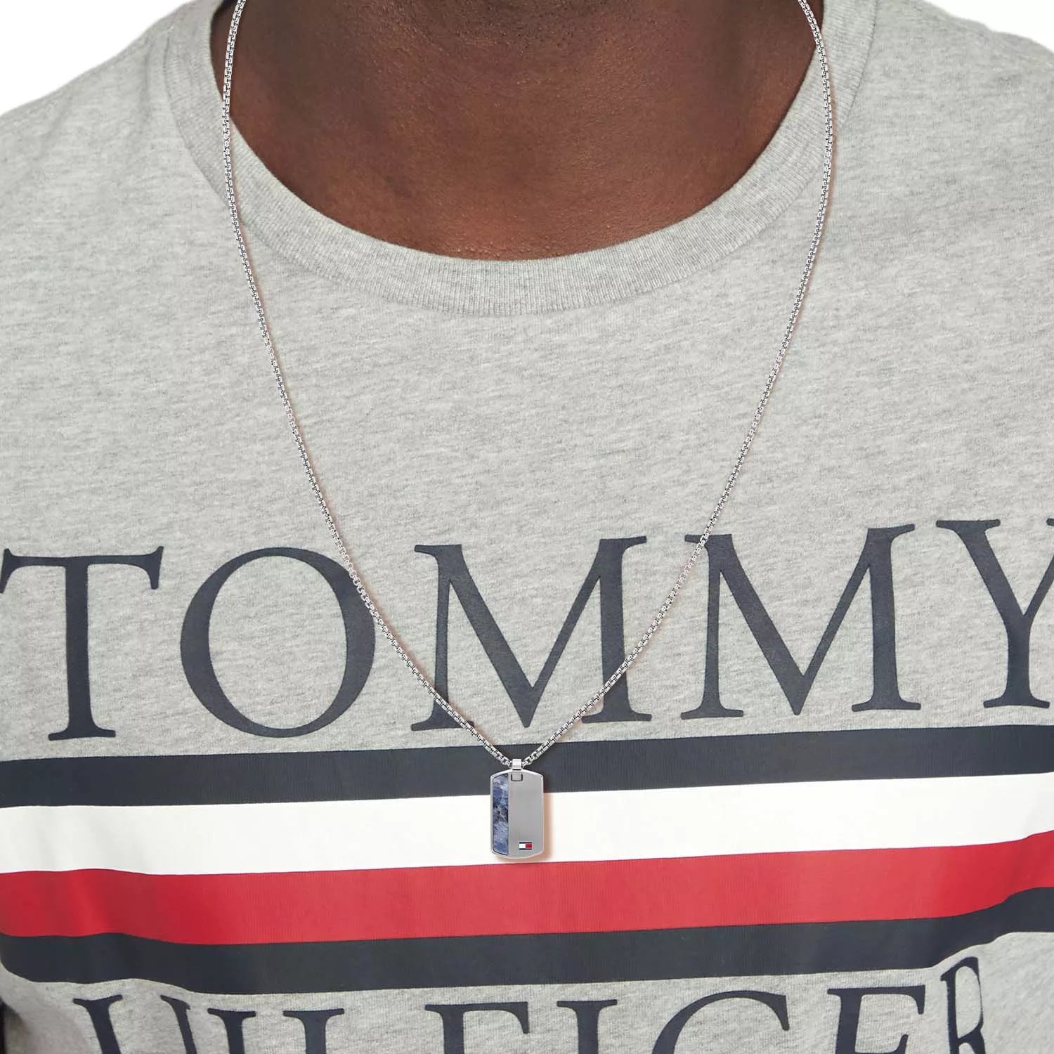 TOMMY HILFIGER herrahálsmen með Sodalite