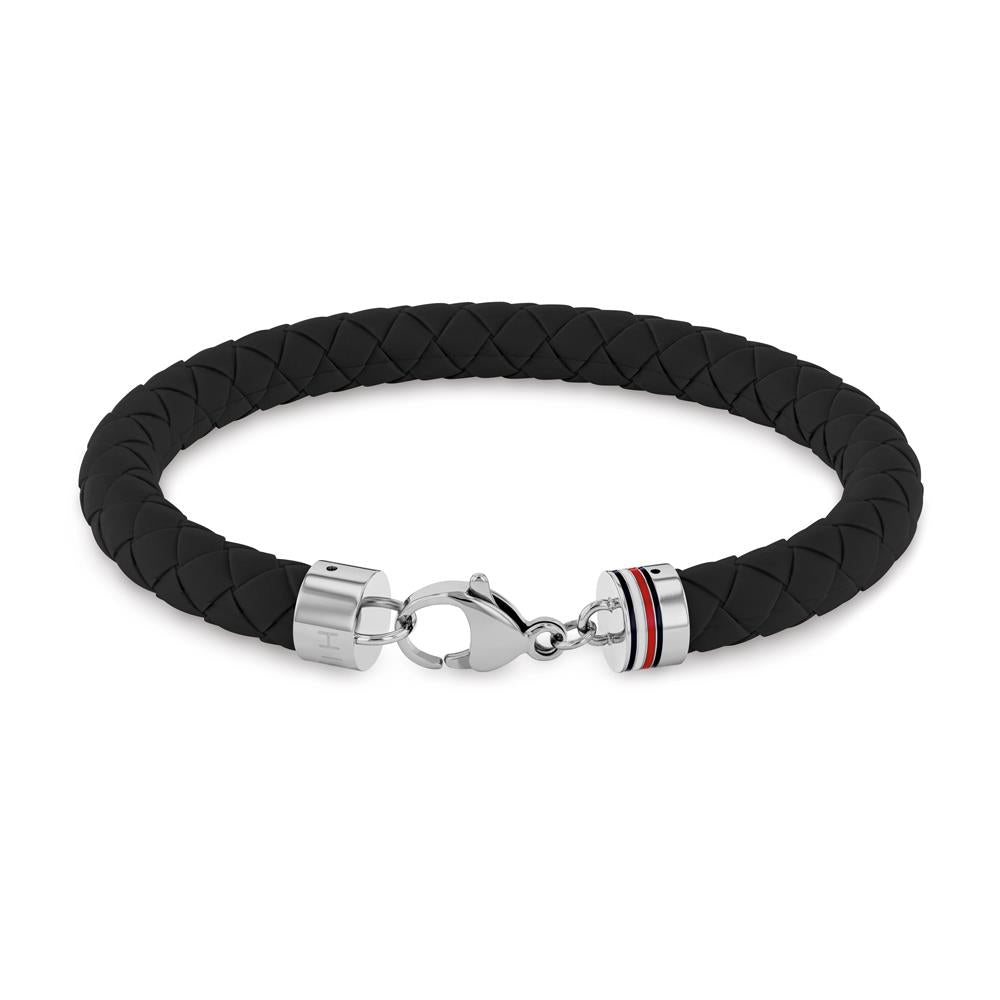 TOMMY HILFIGER svart herraarmband