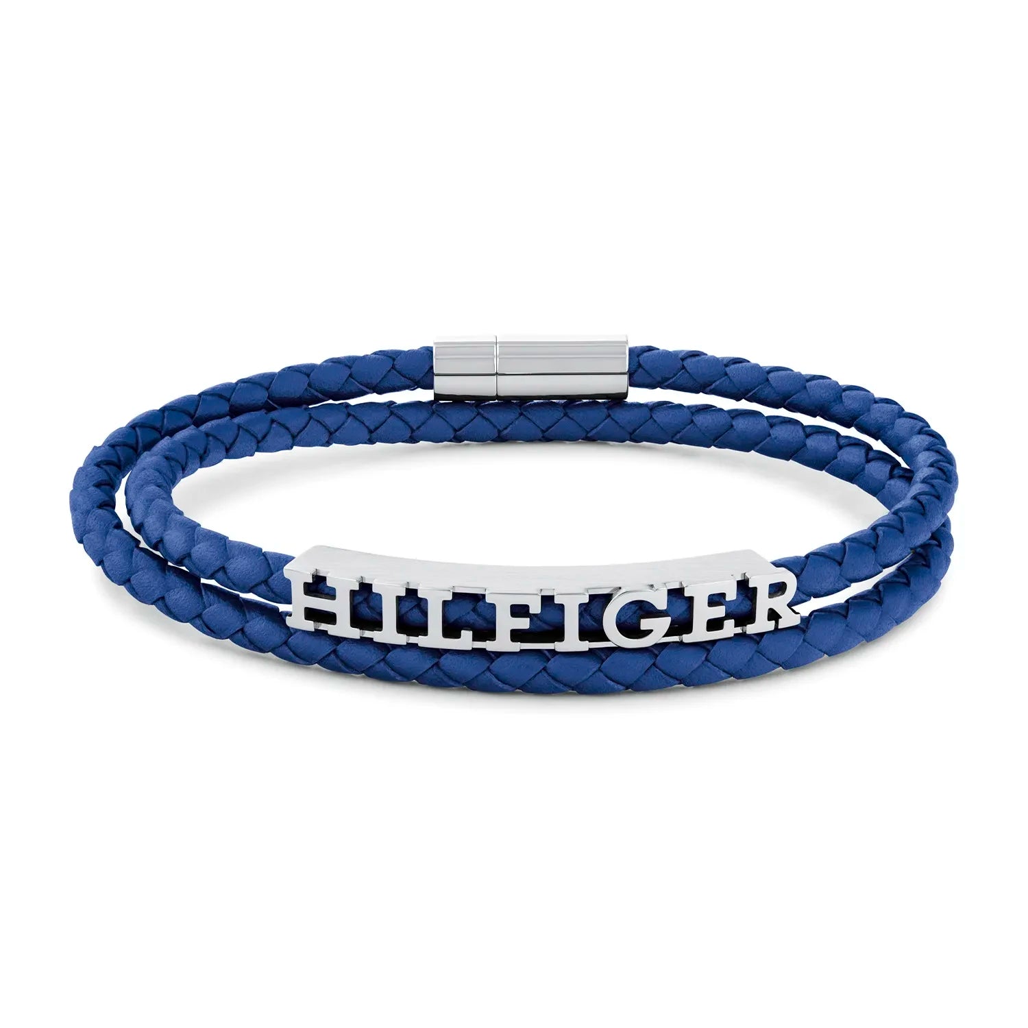 TOMMY HILFIGER blátt leður herraarmband