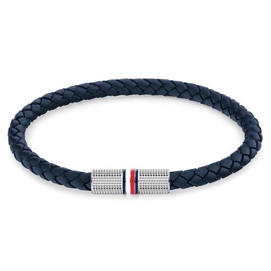 TOMMY HILFIGER Blátt leður herraarmband