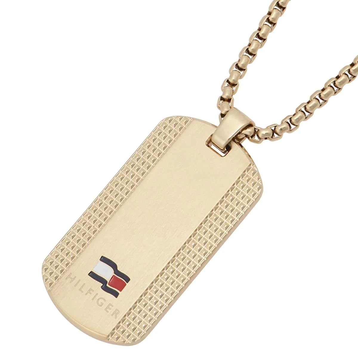 TOMMY HILFIGER gyllt herrahálsmen