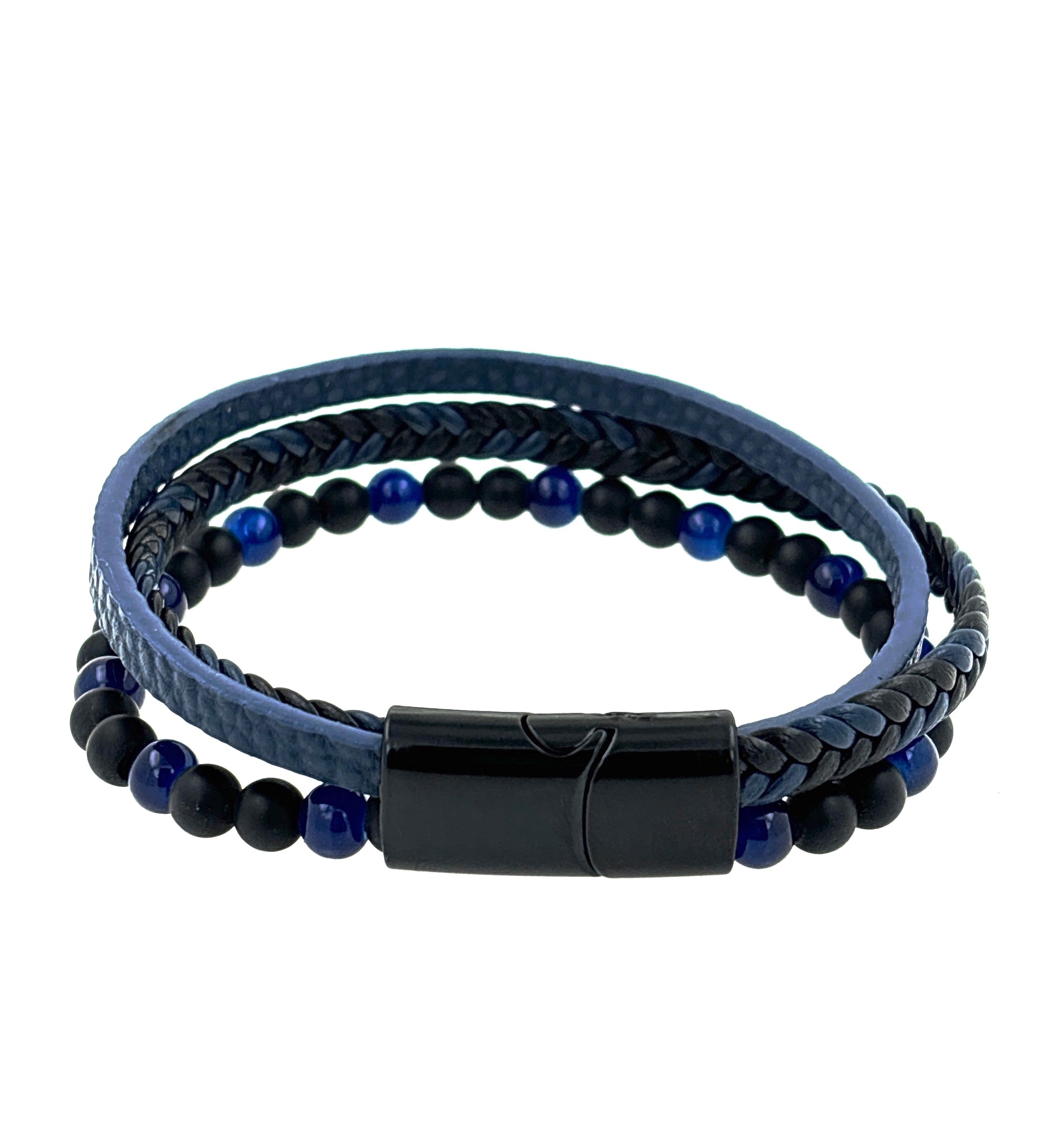 MIRA Bead herraarmband | Onyx - Lapis