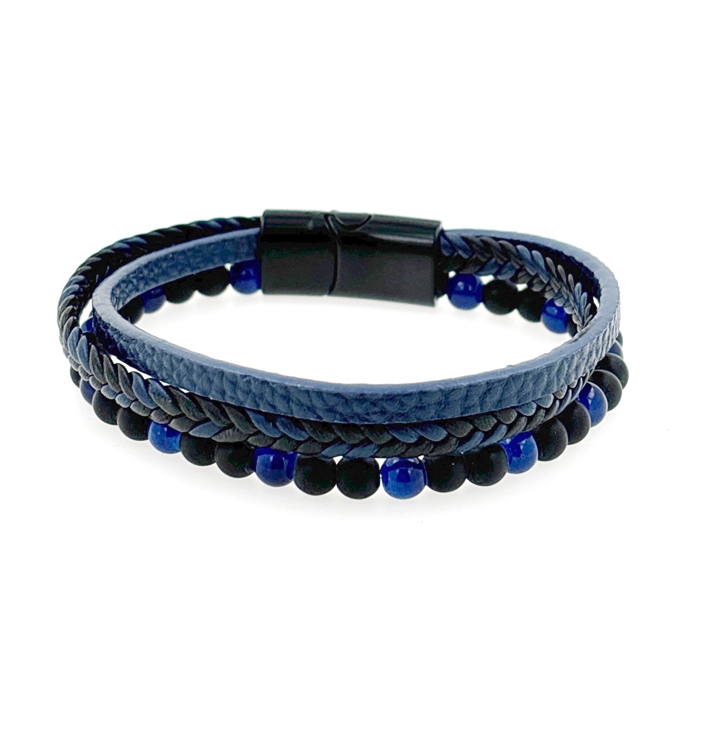 MIRA Bead herraarmband | Onyx - Lapis