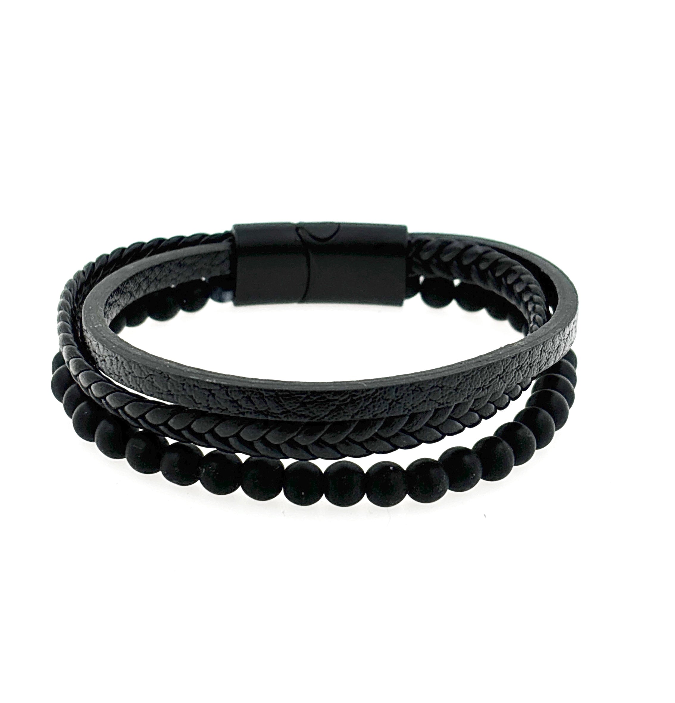 MIRA Bead herraarmband | Matte Onyx