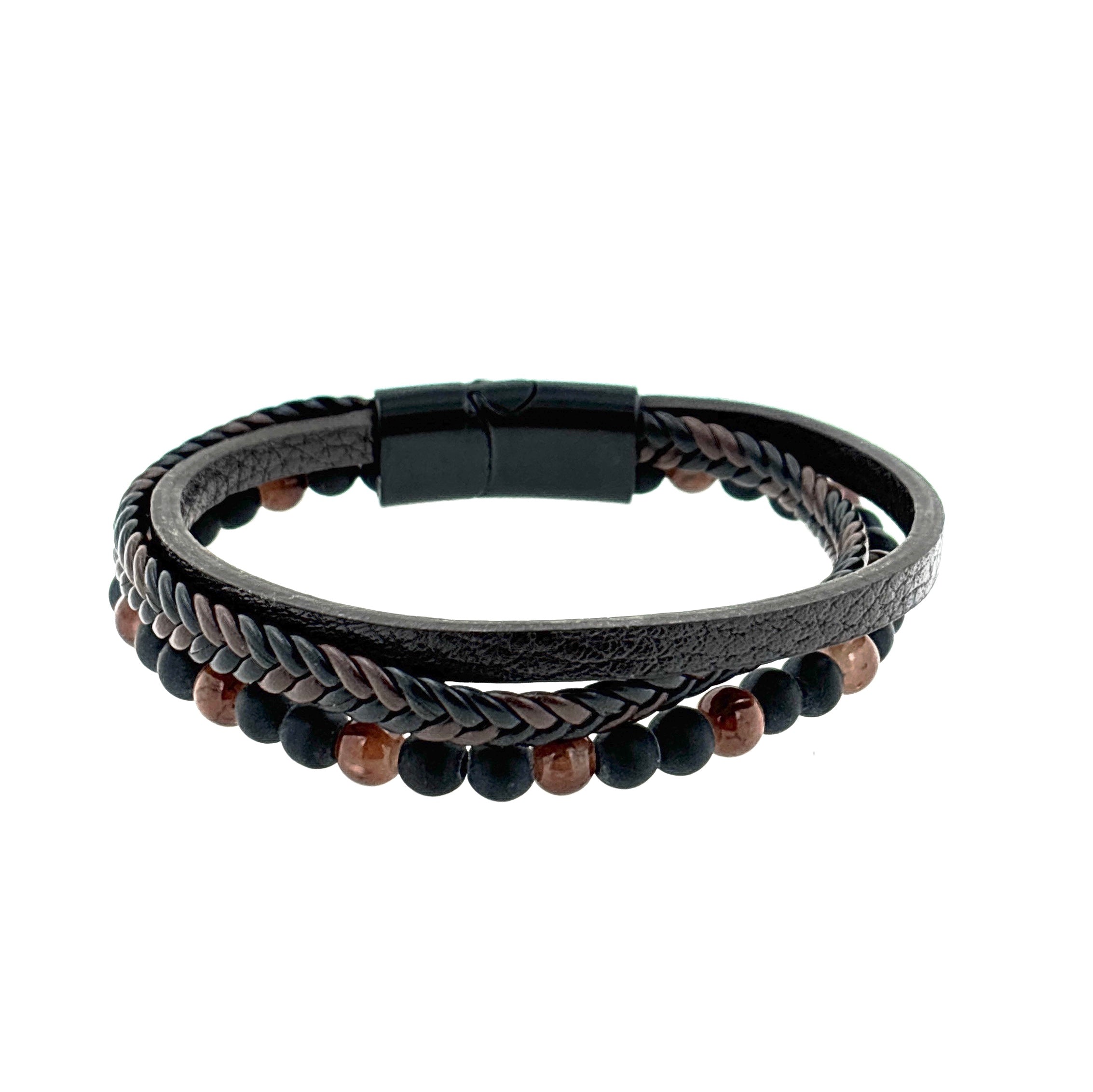 MIRA Bead herraarmband | Onyx - Tiger Eye