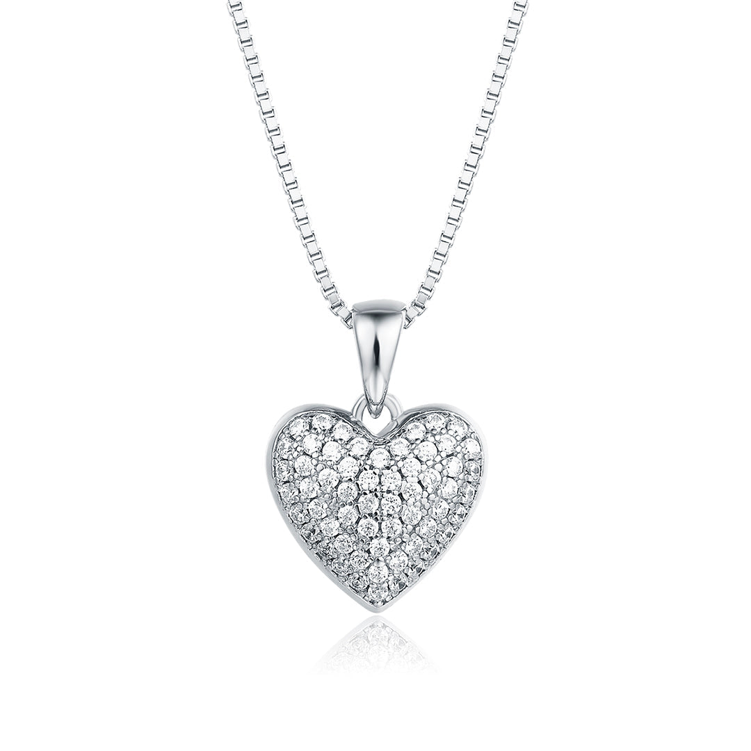 VERA DESIGN Heart Divine silfurhálsmen með zirkonia