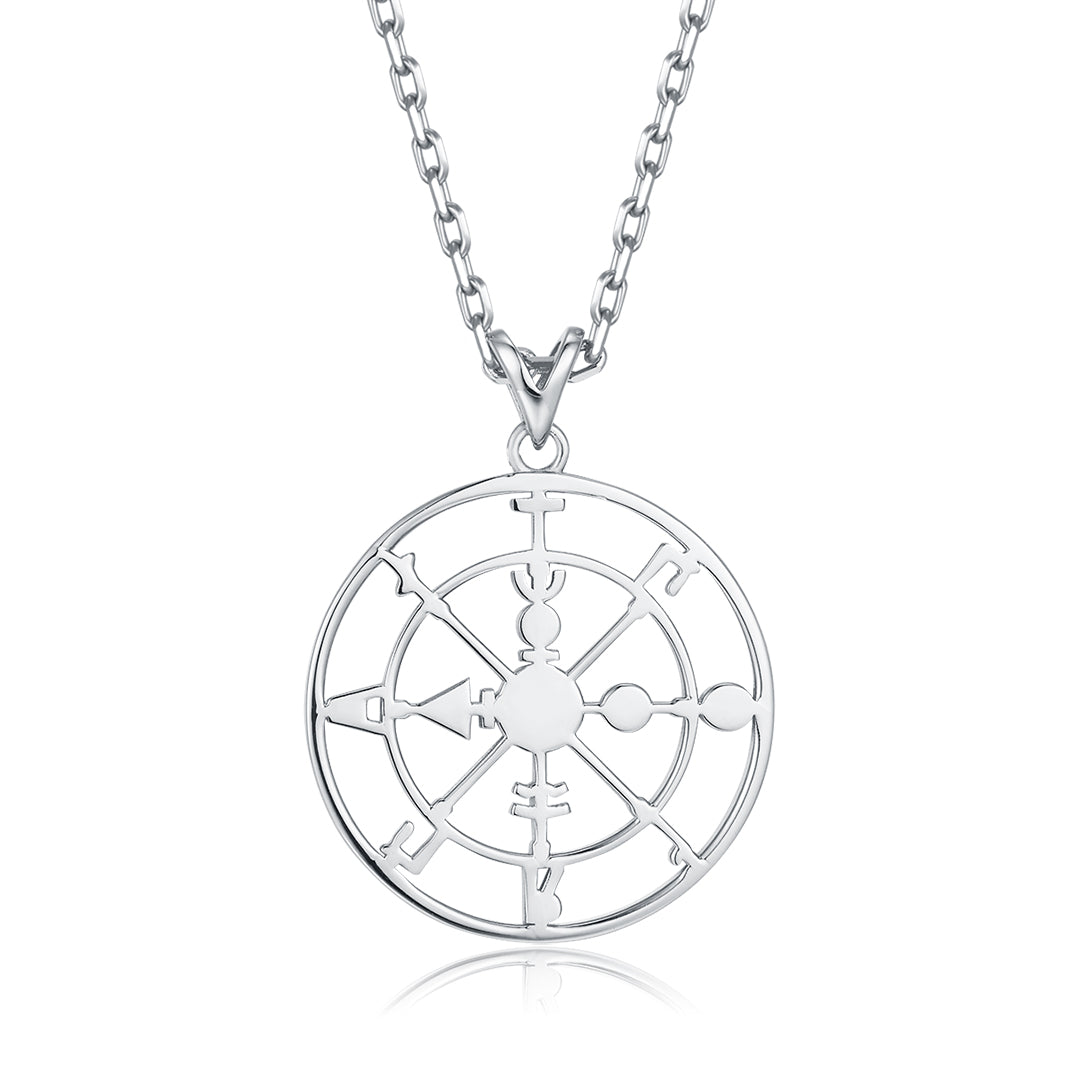 VERA DESIGN Wheel of Life Karma silfurhálsmen