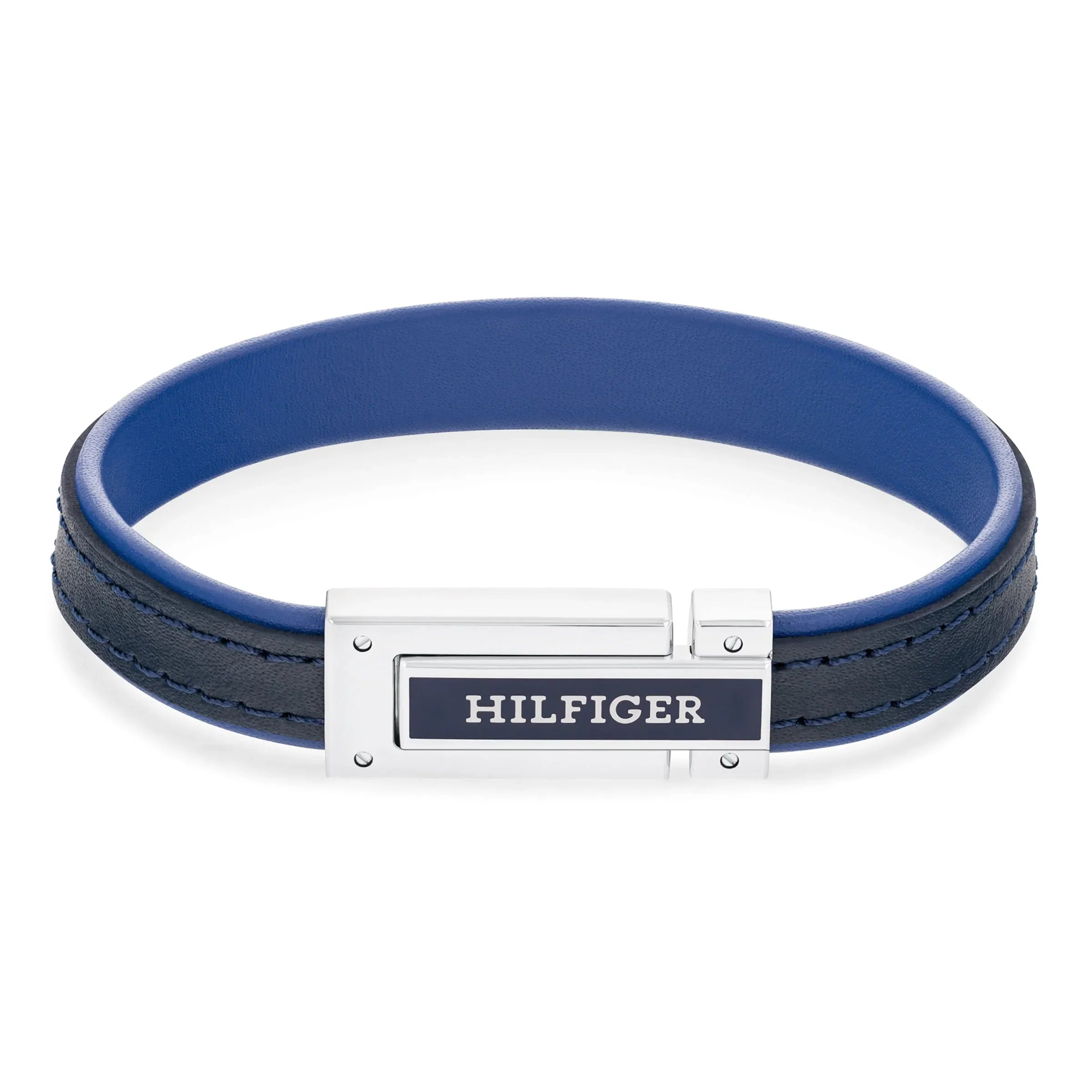 TOMMY HILFIGER blátt leður herraarmband