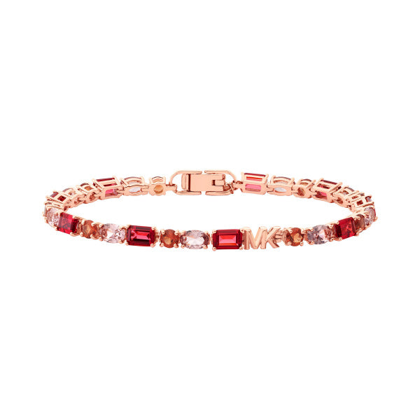 MICHAEL KORS Mixed Stone Tennis rósagyllt armband með zirkonia